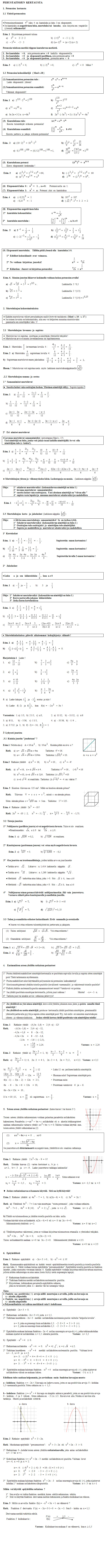 Potenssi,  murtoluku, juuri, yht�l� ja  ep�yht�l�