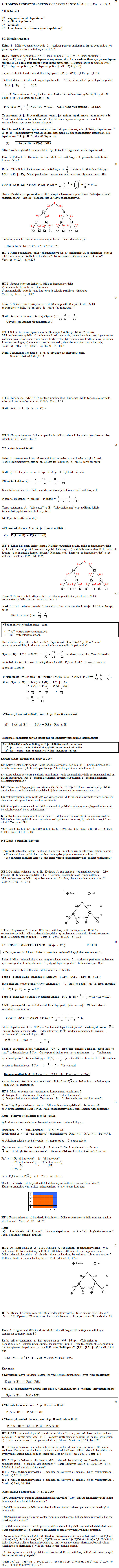Tilastojen ja todenn�k�isyyden osa 3 