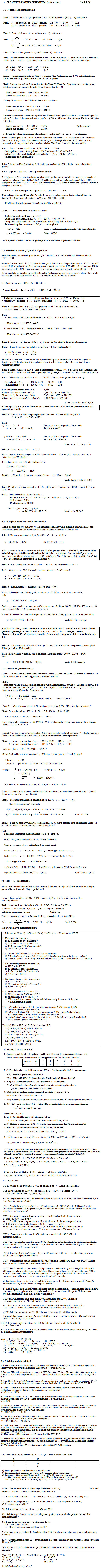 MAB1 Prosenttilaskuja ( ke  9.9.)