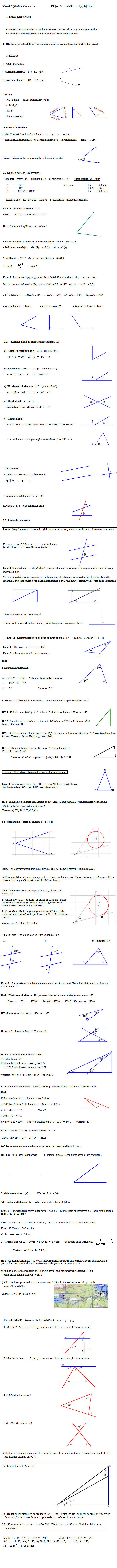 Kulma ja mittakaava /ma 18. lokakuuta