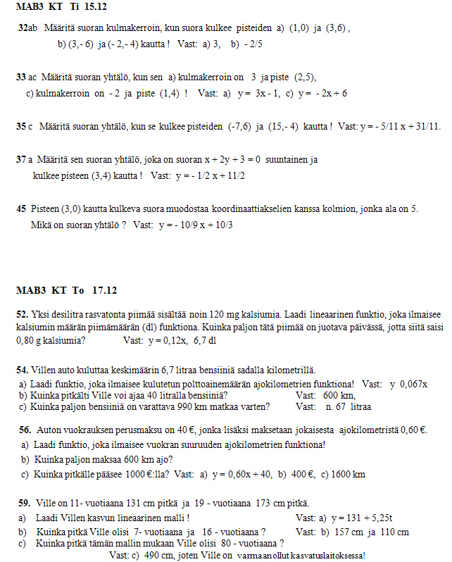  Kotiteht�v�t 3  ja  4